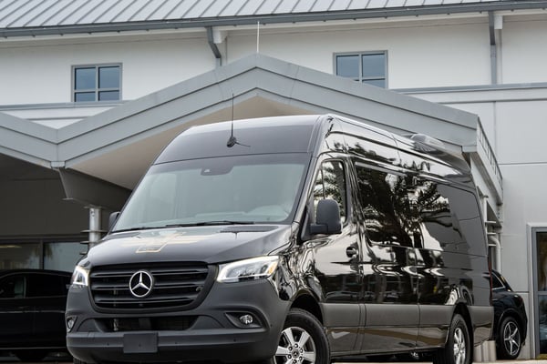 Chauffeured Mercedes Sprinter for private group transportation in Miami
